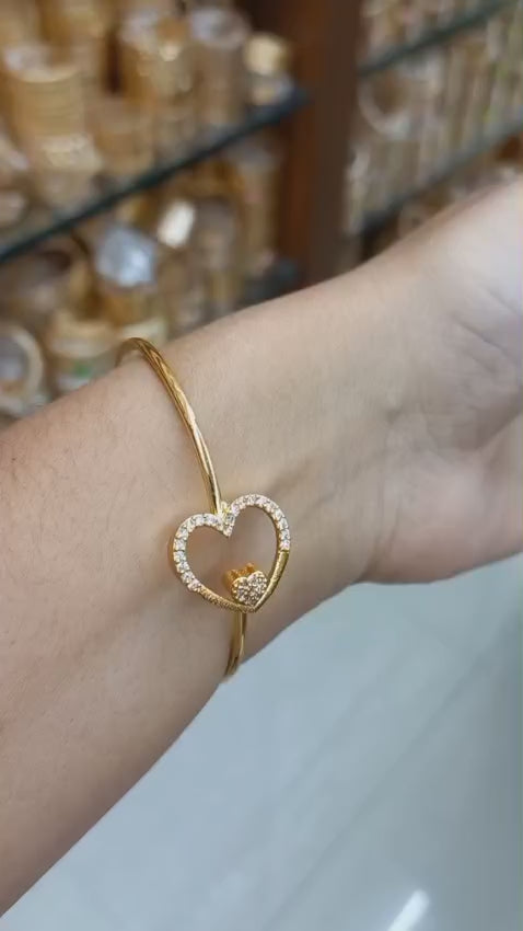 Daily wear premium gold plated AD bangle 
Code : BangleLVE