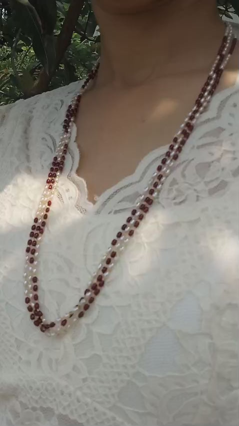 3 layer Rice pearl neck piece 
Code :RBW3