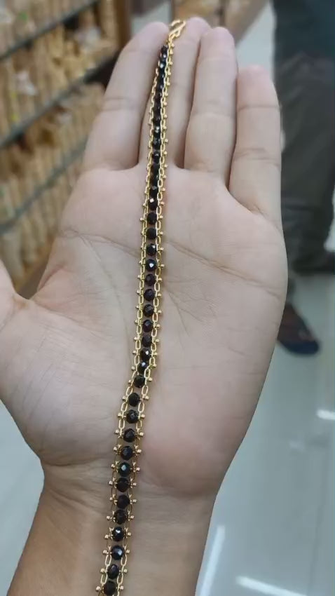 Premium gold plated  daily wear crystal hand chain
Code : Hand1