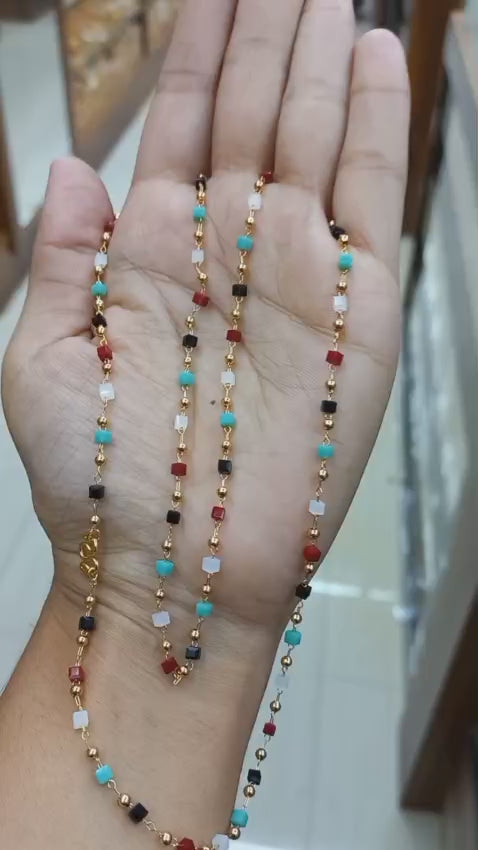 Unique designer crystal and golden beads combintation neck piece 
Code : CRYS