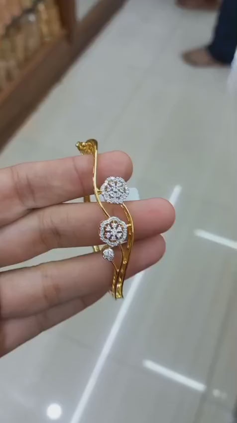 Premium Gold Plated AD Diamond bangle 
Code: ADB45