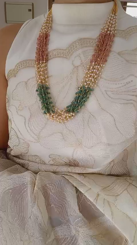 Beautiful multi bunch pearl neck piece
Code : Multi15