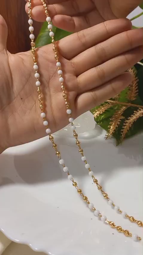 Premium gold plated daily Wear Gold & Crystal combination neck chain
Code : Chain1WG