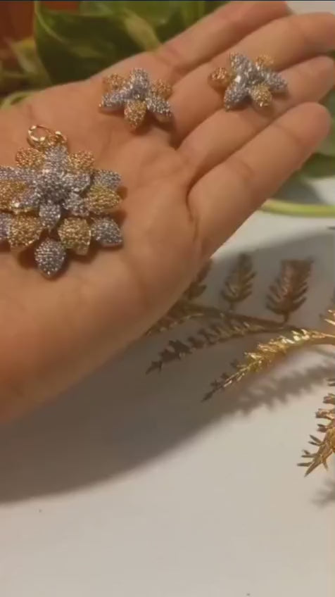 Unique designer American Dimond Pendent with Chain & matching Earstuds
Code :ADPF1