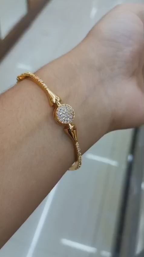 Premium Gold Plated AD Diamond bangle 
Code: ADB3