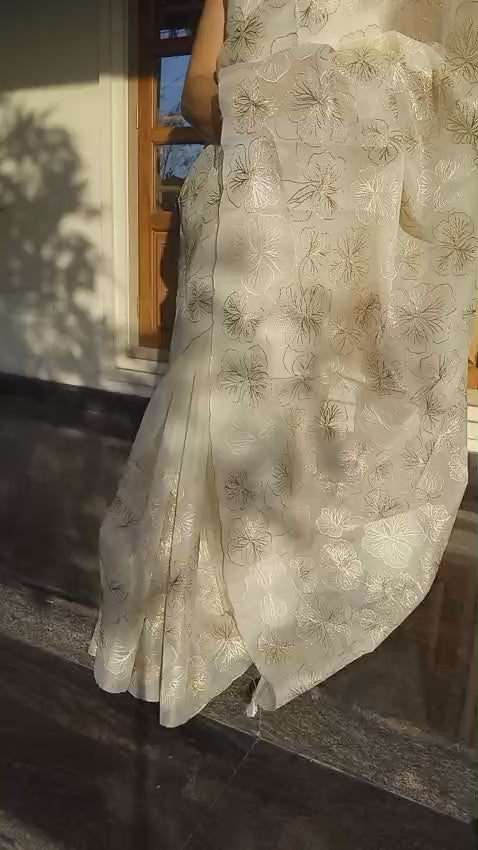 Unique & Exclusive Turkish organza type premium saree