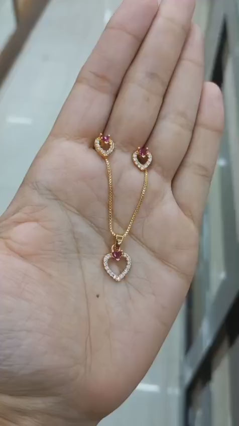 Premium daily wear AD Diamond pendent with chain
Code: NLC0007