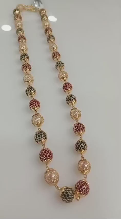 Beautiful 3 Colour combination designer pearl neck piece 
Code :PM1