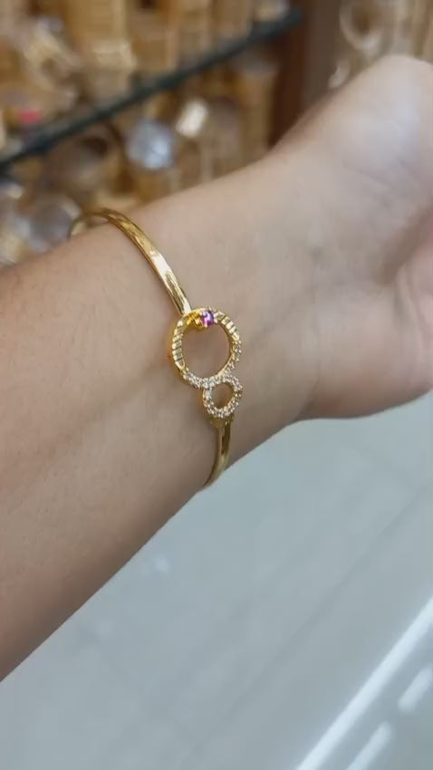Daily wear premium plated AD bangle 
Code : BanglePP